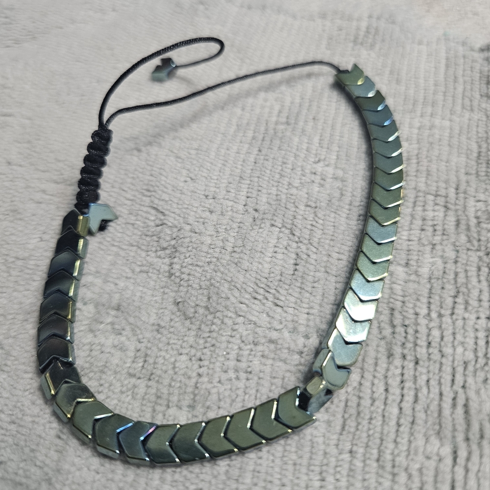 Chevron Pattern Necklace With Adjustable Cord - image 2